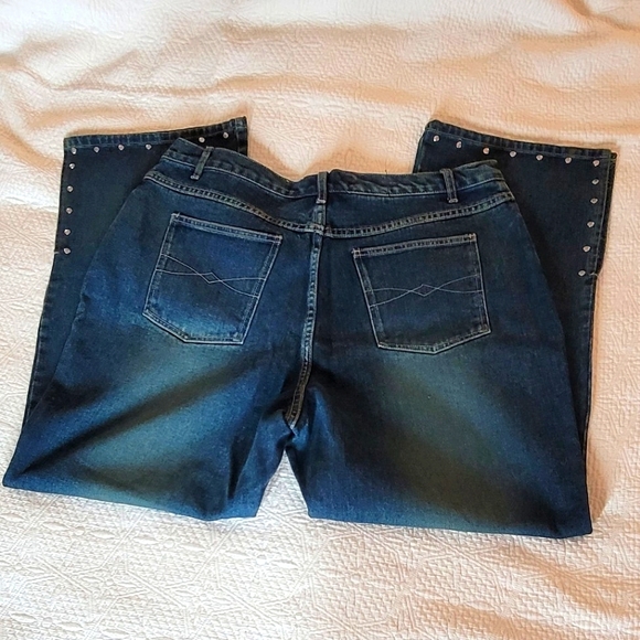 Faded Glory Dark Blue Wash Studded Women's Jeans  20W NWOT ( 👀 @ picture # 10) - Picture 11 of 15
